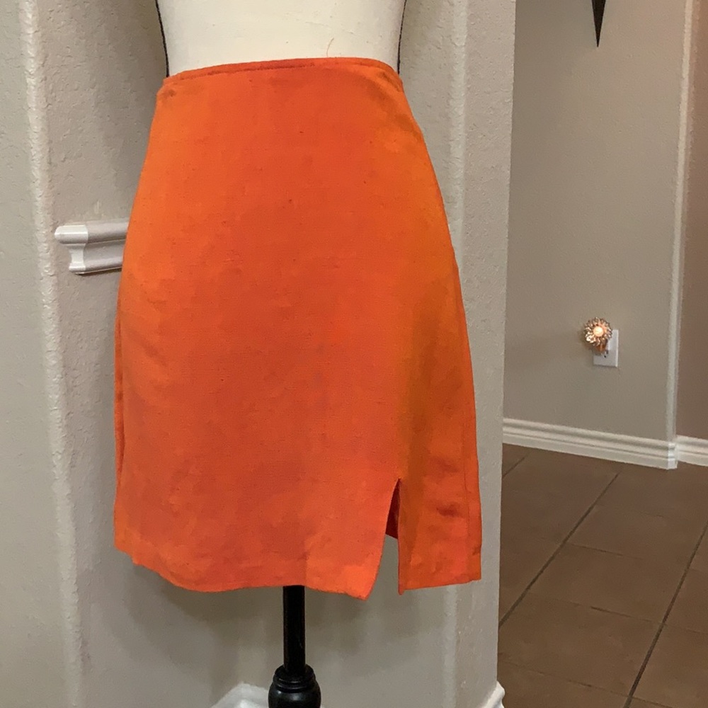 Vintage orange mini skirt Size 3 juniors